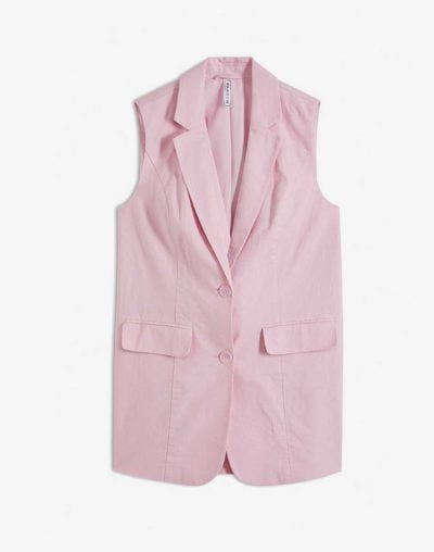 Linnen-gilet-roze